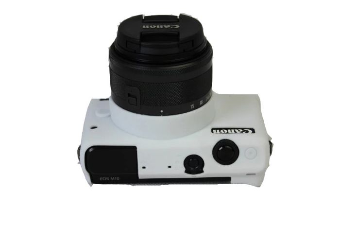 Захисний силіконовий чохол для фотоапаратів CANON EOS M10 - білий